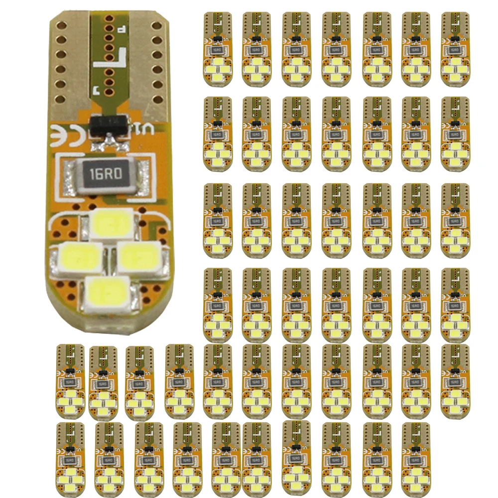 YSY 50 шт. T10 168 194 501 w5w 8smd 2835 led Canbus без ошибок авто зазор обратный светильник лампа DC12V