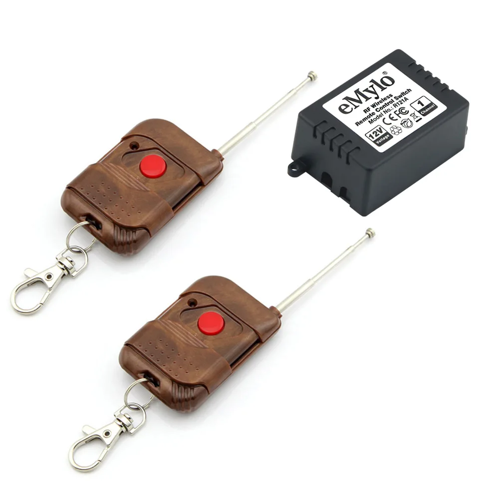 eMylo DC 12V Wireless Switch, Remote Control Light Switch 433Mhz Peach