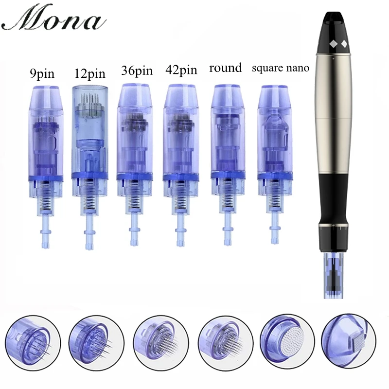 

50pcs/pack Micro needle 9 pin / 12 pin / 36 pin / nano Cartridge Replacement For Derma Pen Micro Nano Head Tattoo Needles