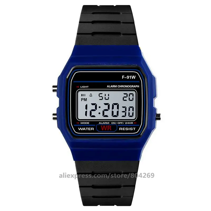 100 шт/партия мужские спортивные Модные Военные часы Повседневный светодиодный цифровые тонкие часы многофункциональные наручные часы студенческие часы
