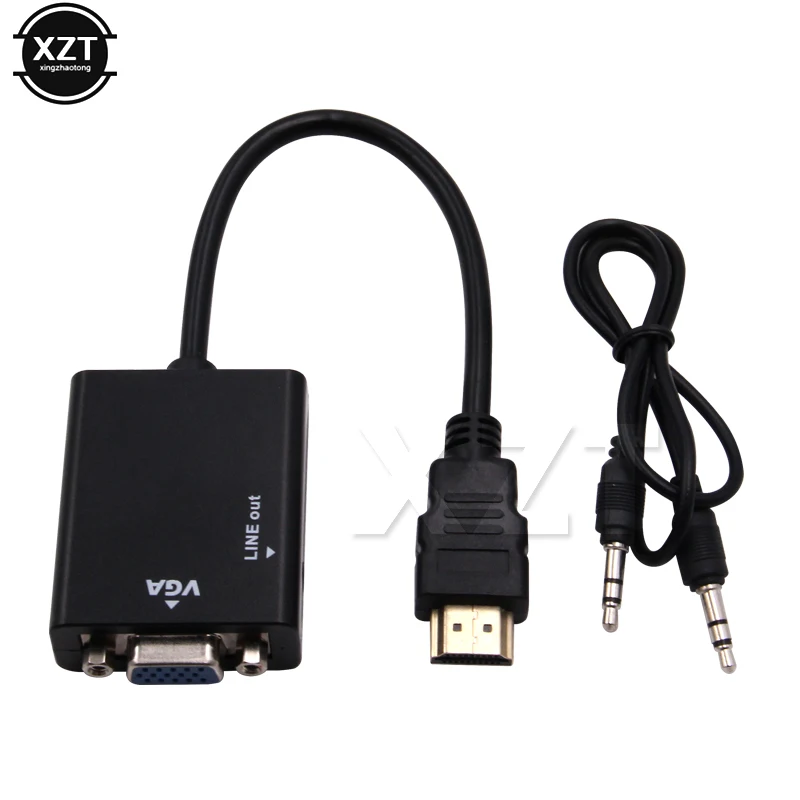 Мини HDMI к VGA адаптер Femal HDMI VGA конвертер с HDMI к VGA 3,5 мм разъем аудио кабель HDMI к VGA адаптер для PS4