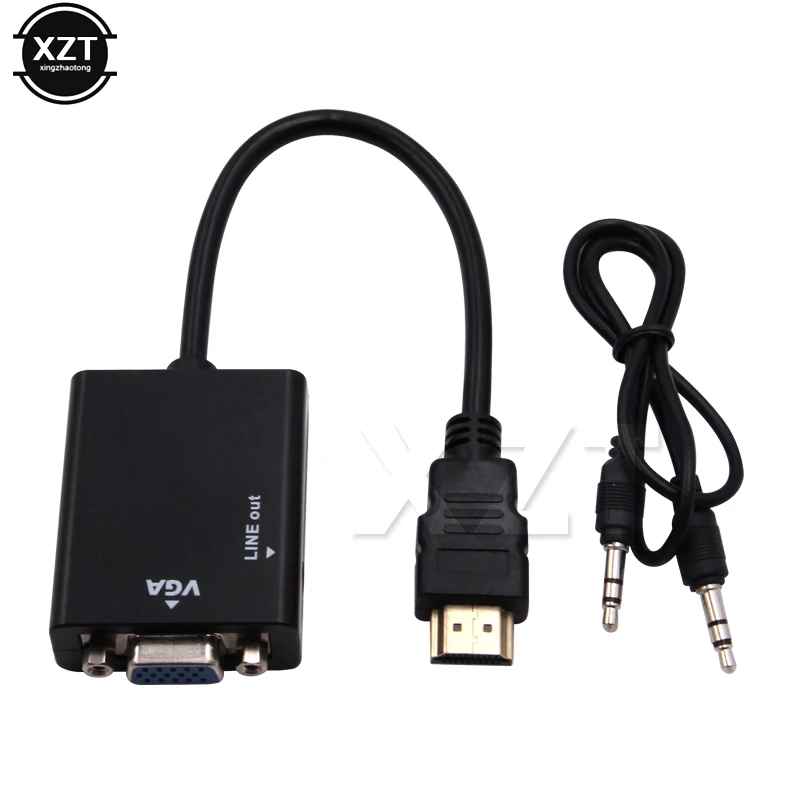 

Mini HDMI to VGA Adapter Femal HDMI VGA Converter with HDMI to VGA 3.5mm Jack Audio Cable HDMI to VGA Adaptor for PS4