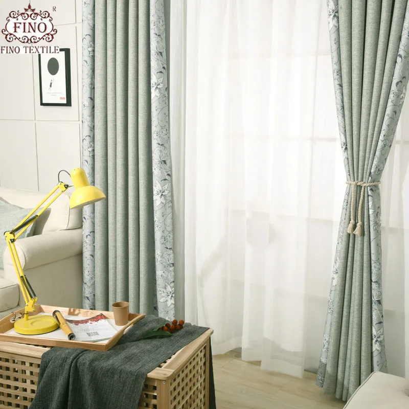 Blackout Soft Curtain Fabrics For Bedroom Luxury Solid Gray Panels