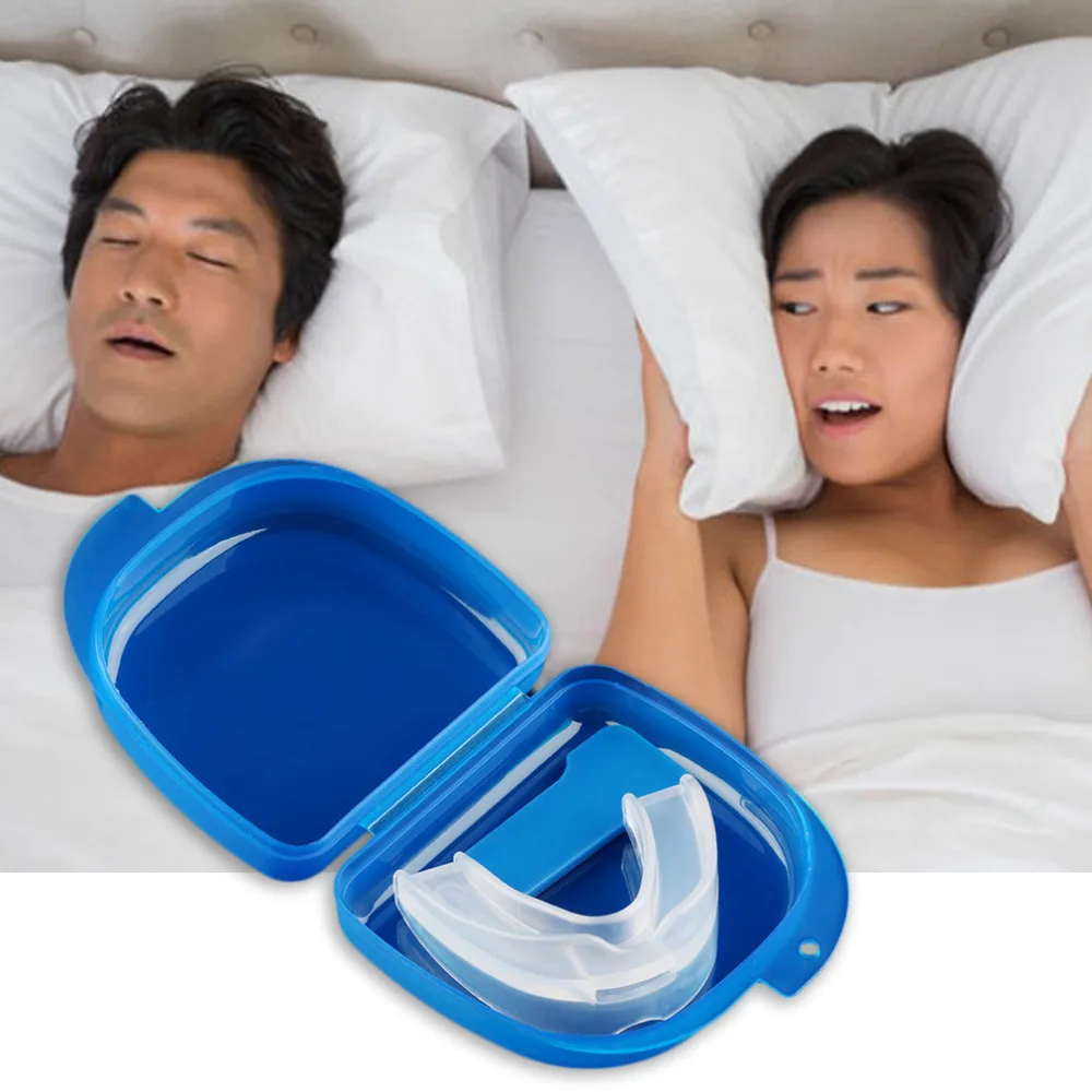 Mouth Guard Stop Teeth Grinding Anti Snoring Bruxism with Case Sleep