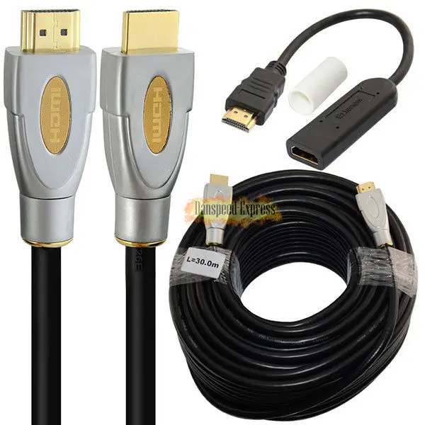 Danspeed 100 футов 30 м HDMI штекер к мужской версии 2,0 кабель металлическая головка 3D 4 K-2 K 2160 P+ удлинитель hdmi-повторитель адаптер конвертер