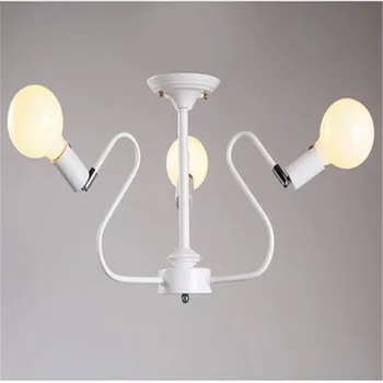 

Modern Loft Bedroom Led Ceiling Lights Art Wrought Iron Design Kitchen Aisle Half Ceiling Light Fixtures Free Shipping