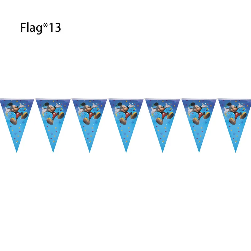 Микки Маус с днем рождения украшения одноразовые столовые приборы чашка тарелка соломенные салфетки мальчик синие вечерние принадлежности детский душ