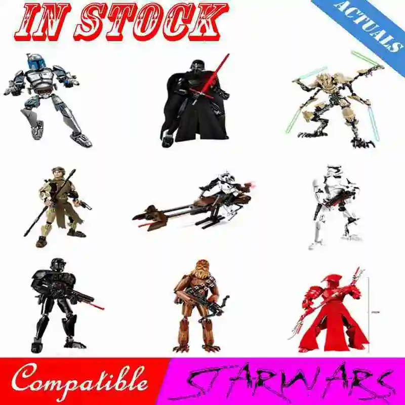 

Star Plan Space Wars Darth Maul Jango Phasma K-2SO Darth Vader Starwars 9 Movies Figures Blocks Toy For Children Legoing Kit Set