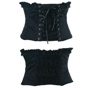 

Black Lolita Boned Waist Cincher Gothic Corset Body Shaper for Lady