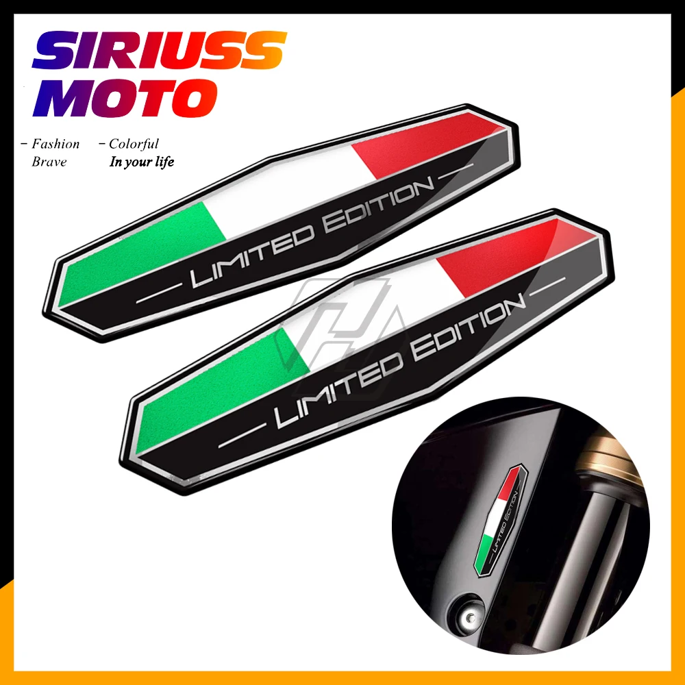 

3D Motorbike Decals Italy Flag Sticker Italia Limited Edition Stickers Car Tail Body Sticker