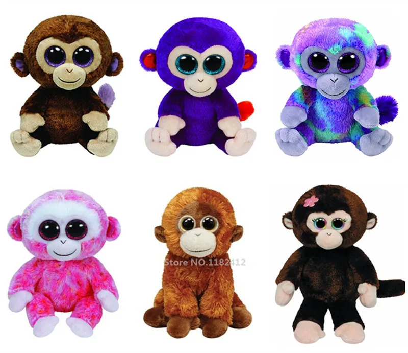 Ty Beanie Boos Monkey Plush Toy 15cm Coconut Olga Schweetheart