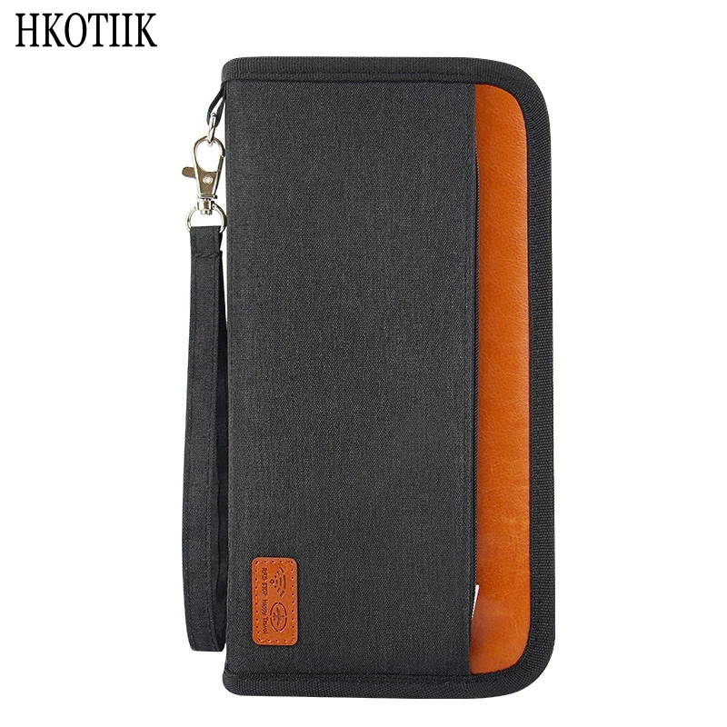 

Quality Travel Anti-RFID Passport Package Credit Card Package ID Passport Clip File Multi-card Storage Bag Clutch Travel Wallet
