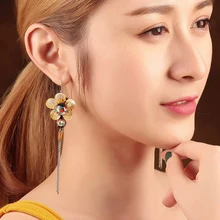 

Earrings Jewelry Handmade 925 Earring Accessories Earrings round High Quality Jewelry For Women Flower Vintage Wedding