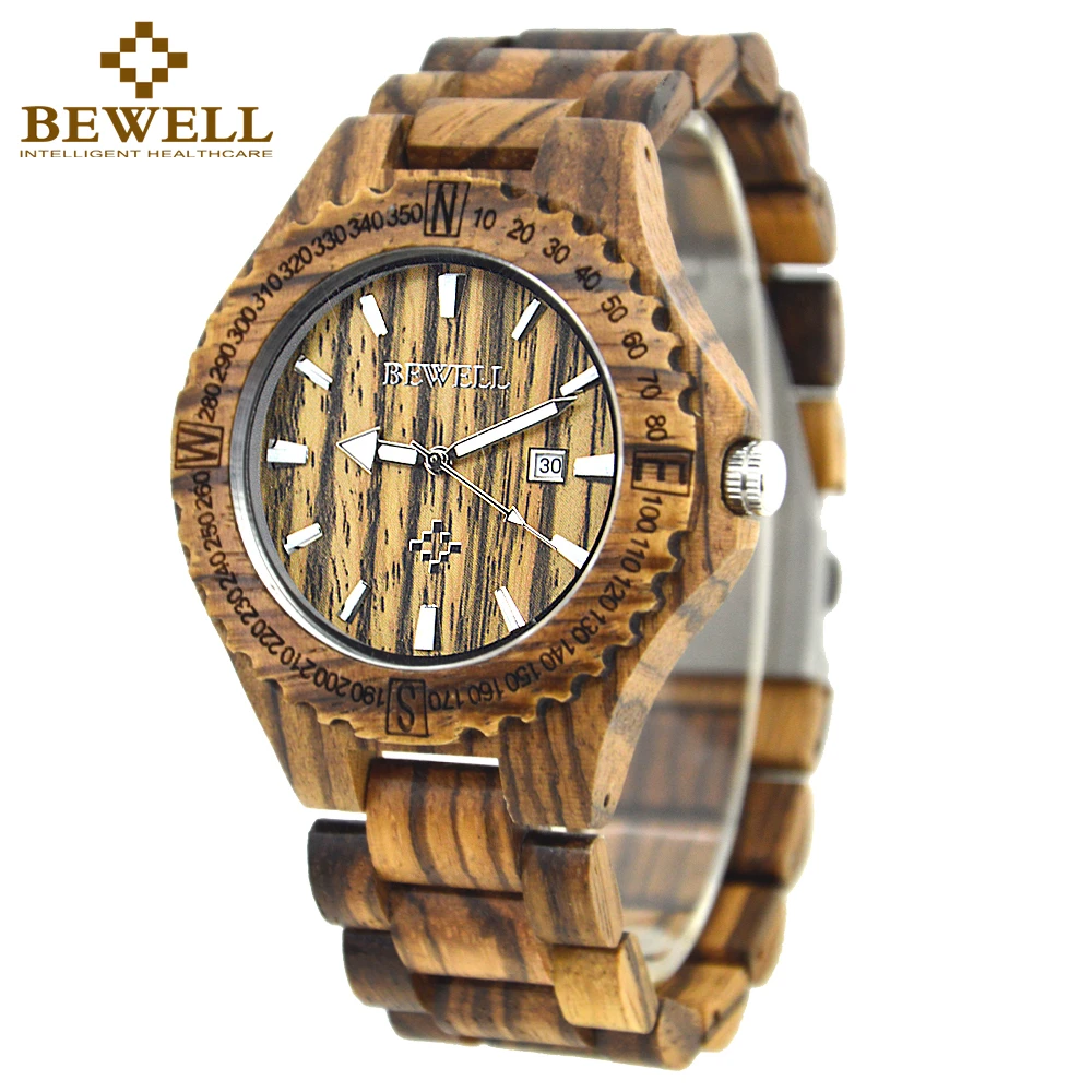 

BEWELL Men Watches Male Business Wood Watch Man Dress Quartz Watch Waterproof Date Fashion Wrist Watch Clock relojes hombre 023A