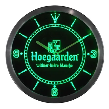 

nc0122 Hoegaarden Belgium Beer Bar Neon Light Signs LED Wall Clock