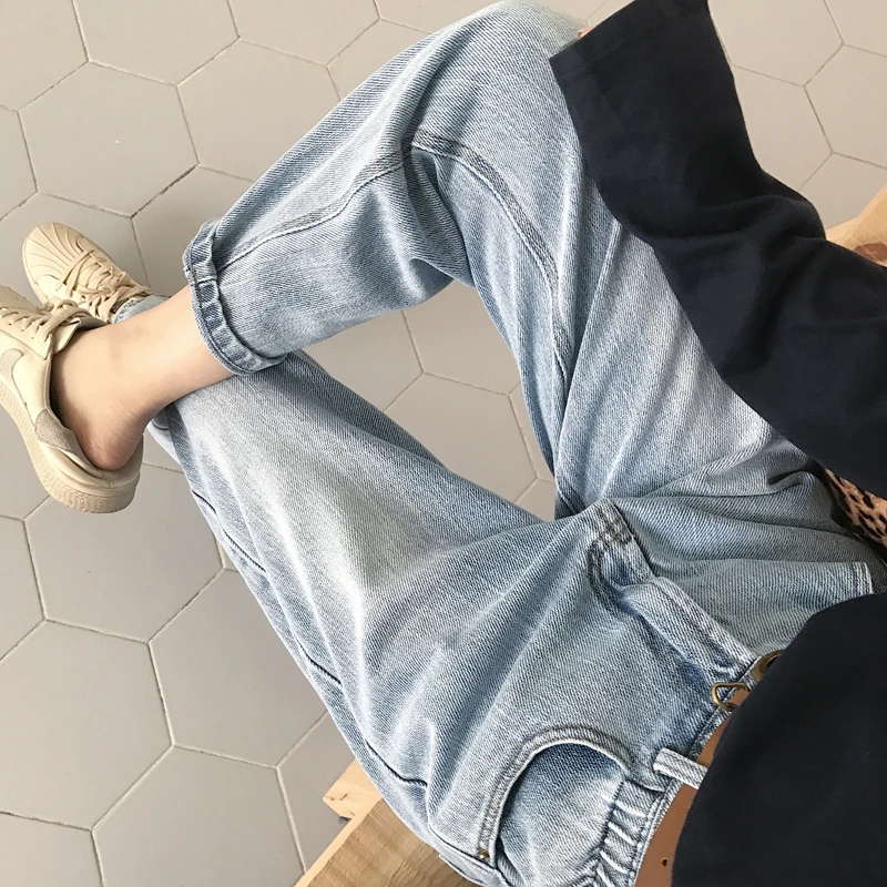 Vintage Chic Boyfriends Harem Jeans Women Plus Size Elastic High Waist Cool Denim Pant Trousers Chic Mom Loose Jean Pants Retro