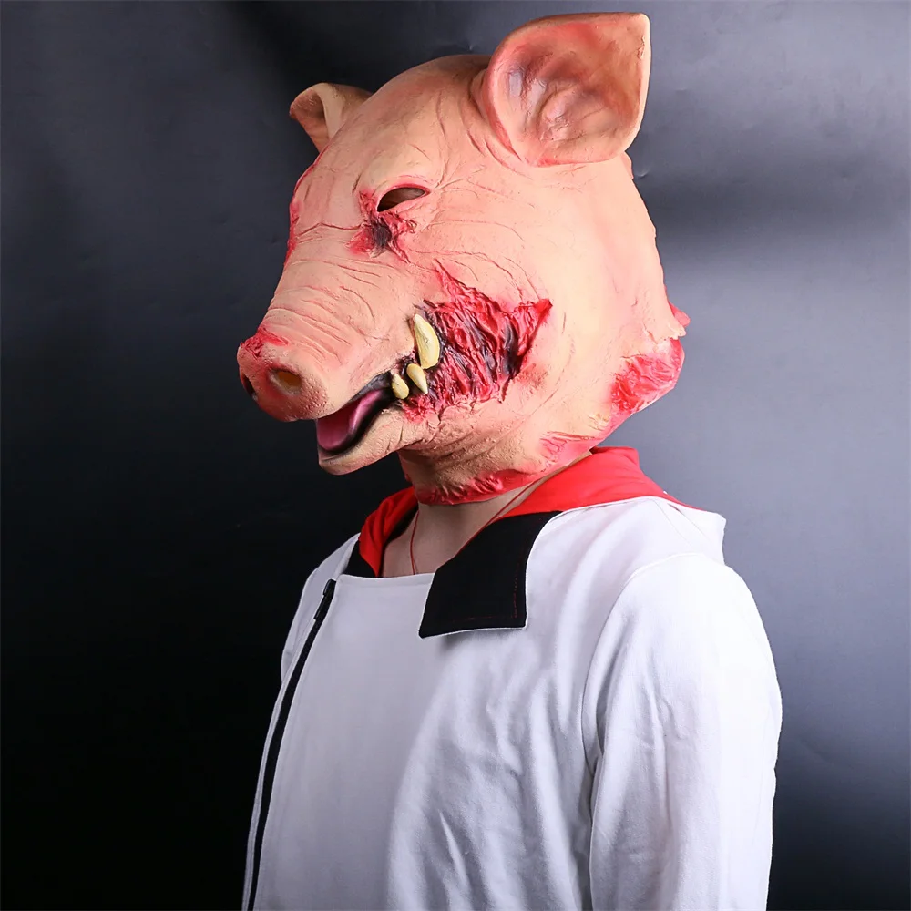 Durable Pig Mask Terror Masquerade Pig Masks Halloween Party Accessory Props New (4)