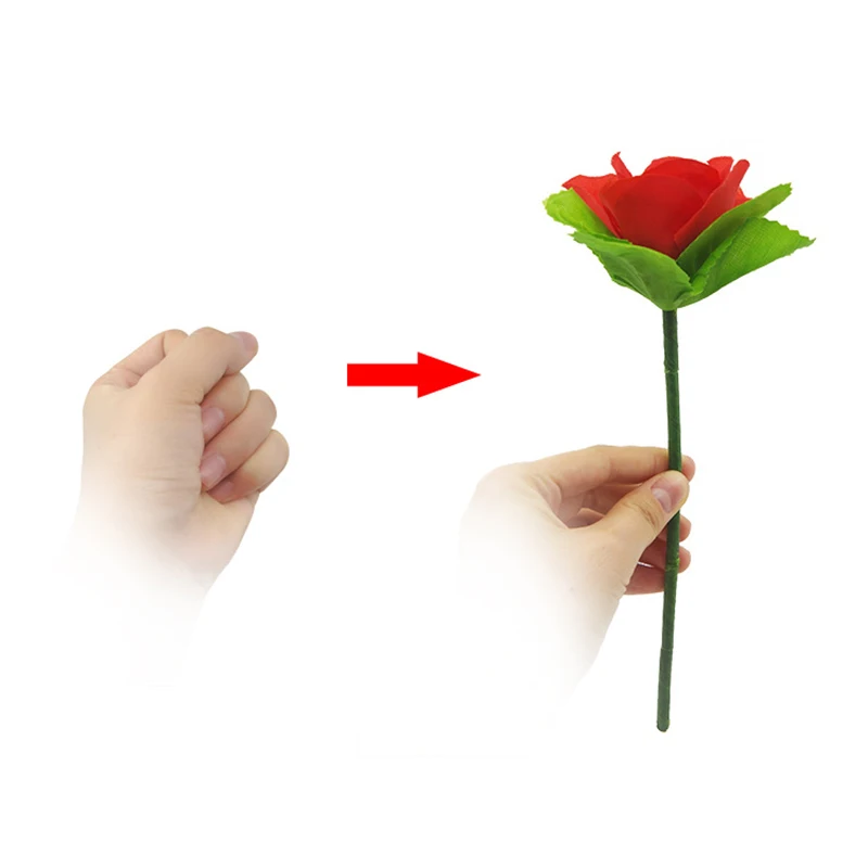 Folding Rose Magic Tricks Flower Appearing Disappear Street Illusion Props Toy 