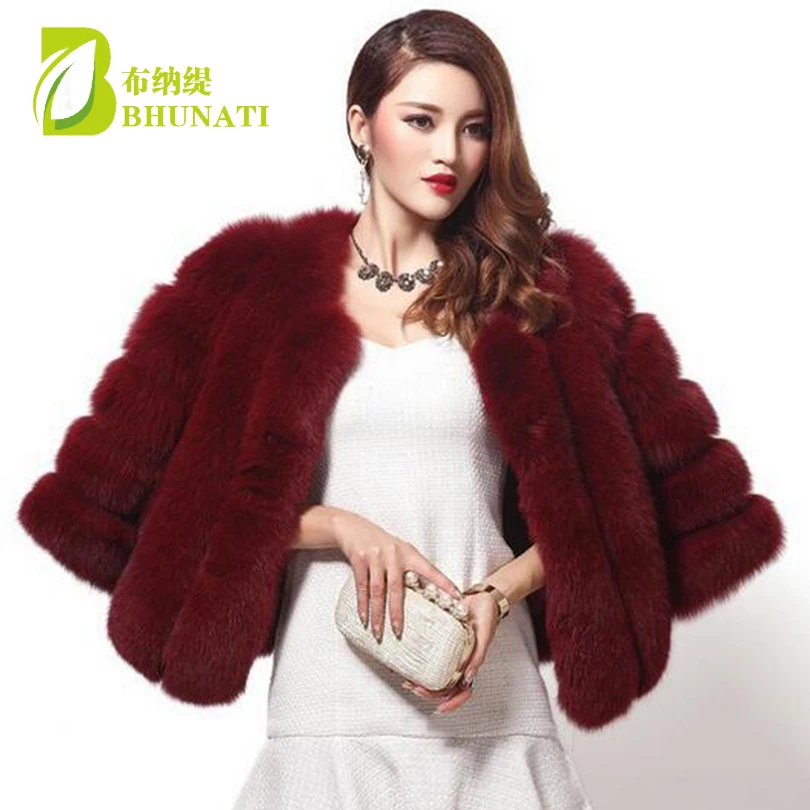 

BHUNATI Women Solid Color Short Faux Fur Coat Jacket Female Short Casual Female Fashion Warm Long Sleeves Artificial Jacket