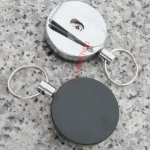 5 шт./лот 50 мм Металл Катушки Выдвижной ID Card Holder черный yoyo