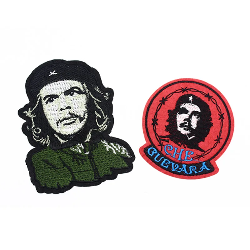 

Vintage Embroidered ERNESTO Che Guevara Portrait Patch Cuban Revolution Leader Iron On Applique military Jacket Backpack patches