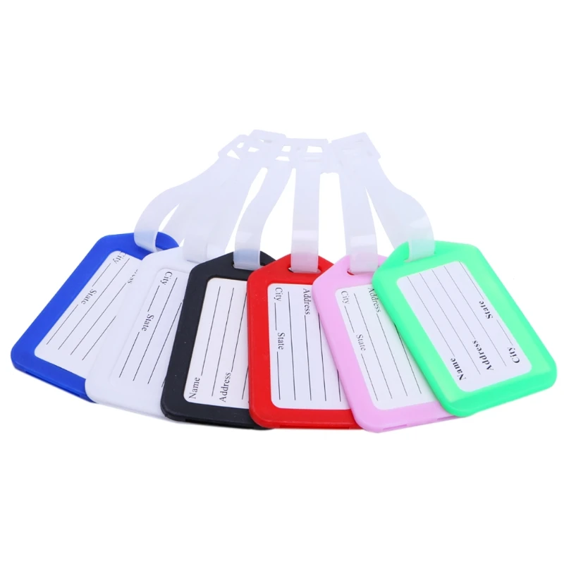 

Hot 10Pcs Travel Luggage Tags Address Cards Bag Suitcase ID Airlines Baggage Labels