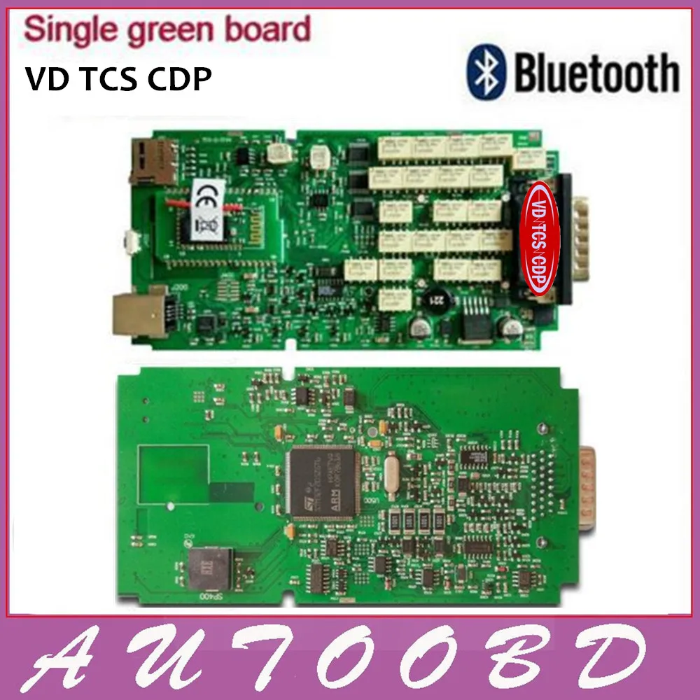 (3 шт./лот) + DHL Бесплатная доставка один зеленый доска Bluetooth VD TCS CDP со светодиодной кабель для multibrand автомобили автомобиль грузовик