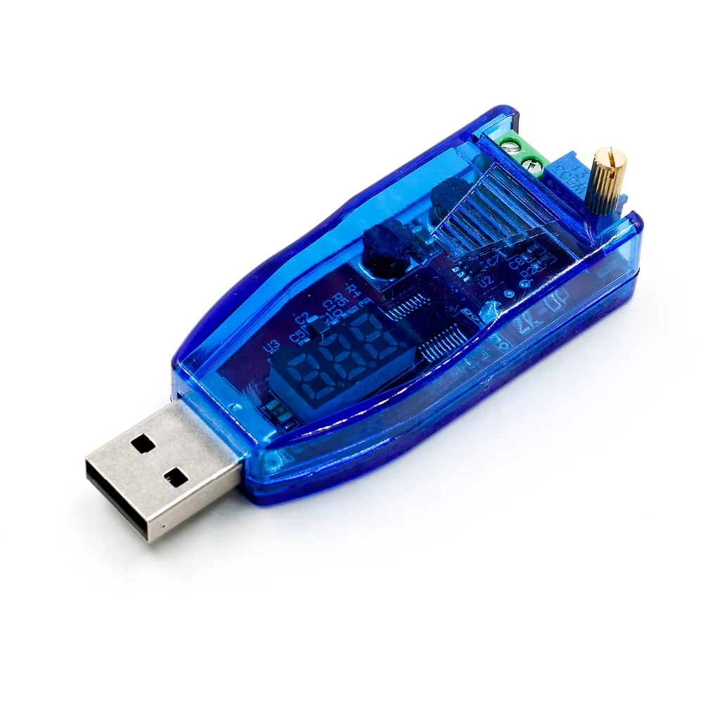 DC-DC 5V до 3,3 V 9V 12V 24V USB Шаг вверх/вниз Питание Модуль Регулируемый повышающий преобразователя постоянного тока Выход постоянного тока 1,0 V-24 V с Чехол