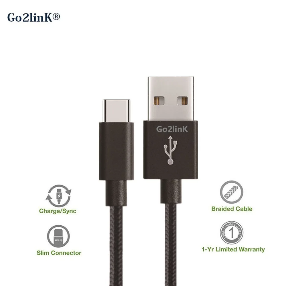 Go2linK usb type C Кабель USB 3,0 type-C PowerLine USB-C зарядный кабель type C 3,0 Для samsung Xiaomi huawei