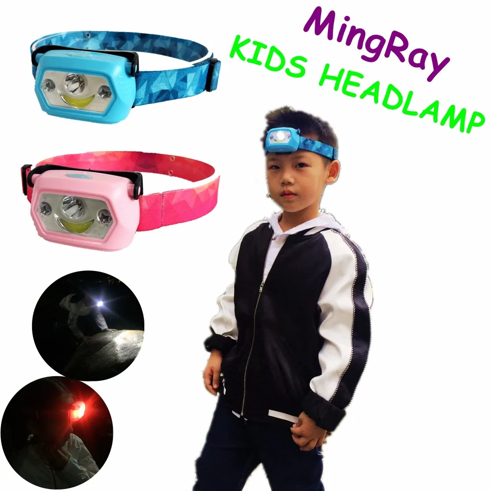 Детский налобный фонарь MingRay заряжаемый от USB светодиодный головной для кемпинга