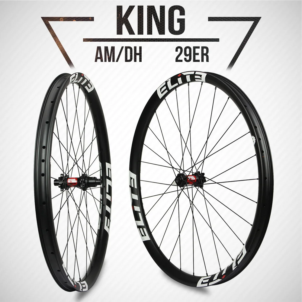 Best ELITE DT Swiss 240 Series MTB Wheelset AM / DH / Enduro Mountain Bike Wheel 40mm Width With Free Wheel Bag 0