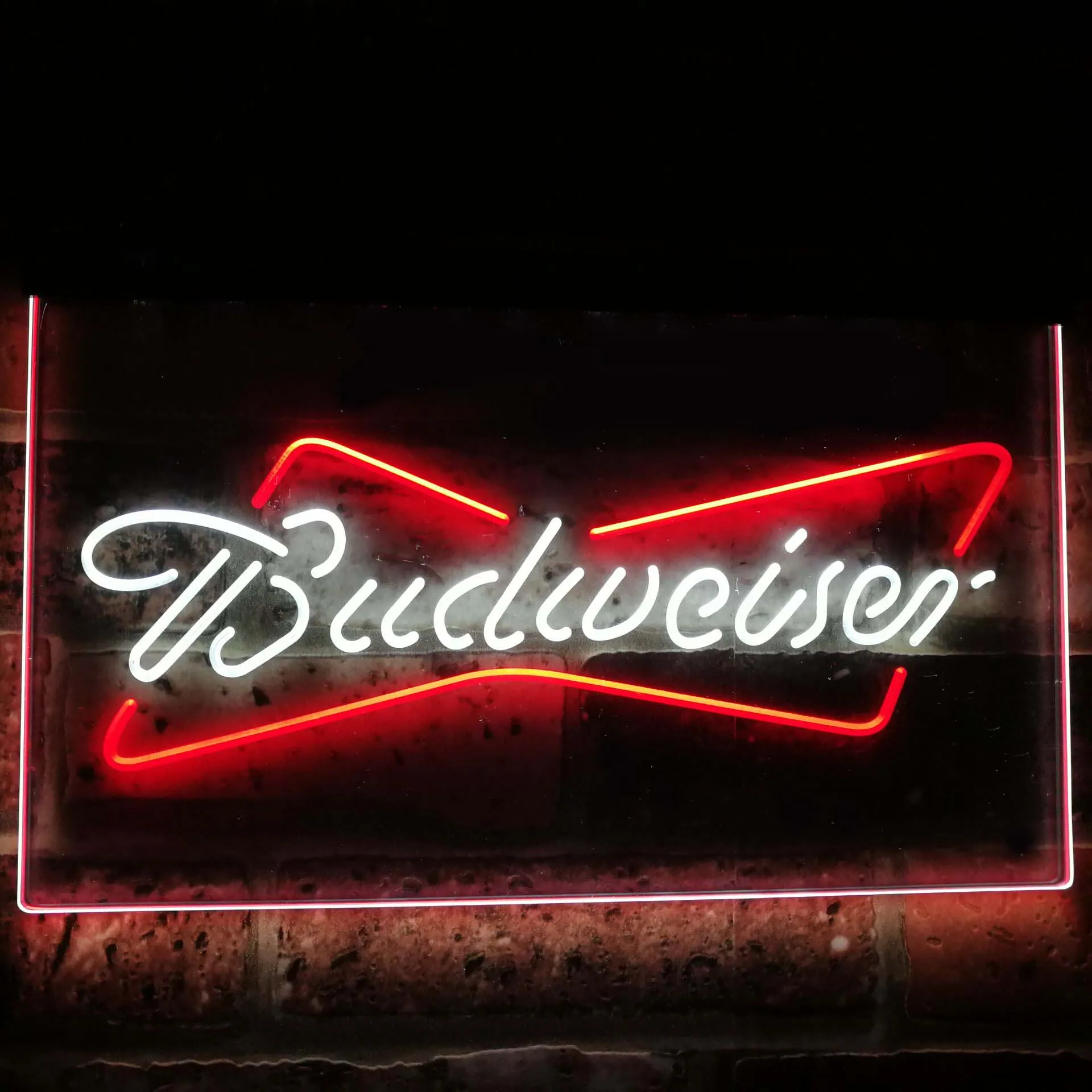 

Budweiser Classic Beer Bar Decoration Gift Dual Color Led Neon Light Signs st6-a2009