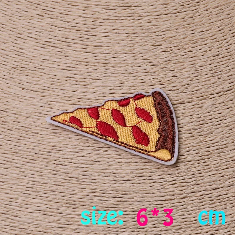 

New arrival 1PC Pizza sandwich food Iron On Embroidered Patch For Cloth Cartoon Badge Garment Appliques DIY Accessory