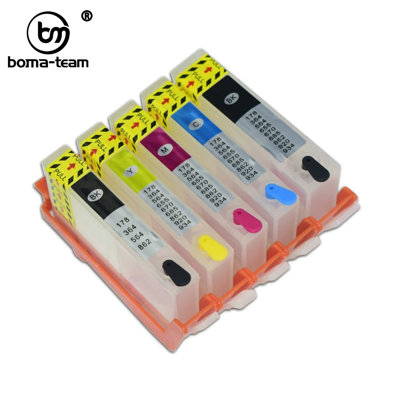 

HP178 178XL Refillable Ink Cartridge For HP 178 For HP photosmart c5380 c6380 d5460 C309 C410 Printers With Show Ink Level Chips