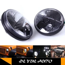 Дешевая цена отражающая чашка 65 Вт " головной свет дальнего света круглый высокий/Низкий Луч Водонепроницаемая светодиодная лампа для джипа