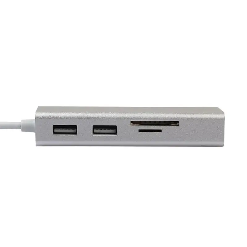 Алюминий USB3.0 для RJ45 2-Порты и разъёмы USB3.0 SD устройство для считывания с tf-карт адаптер конвертер