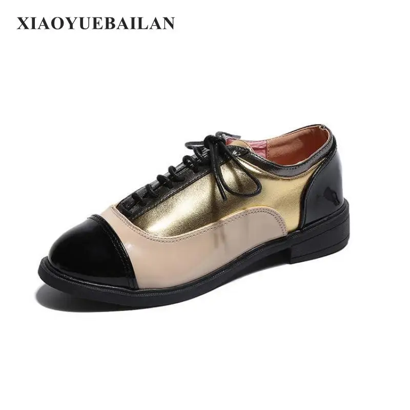

Autumn Fashion Women's School, Wind Round Small Shoes, Leisure Lace Shoes