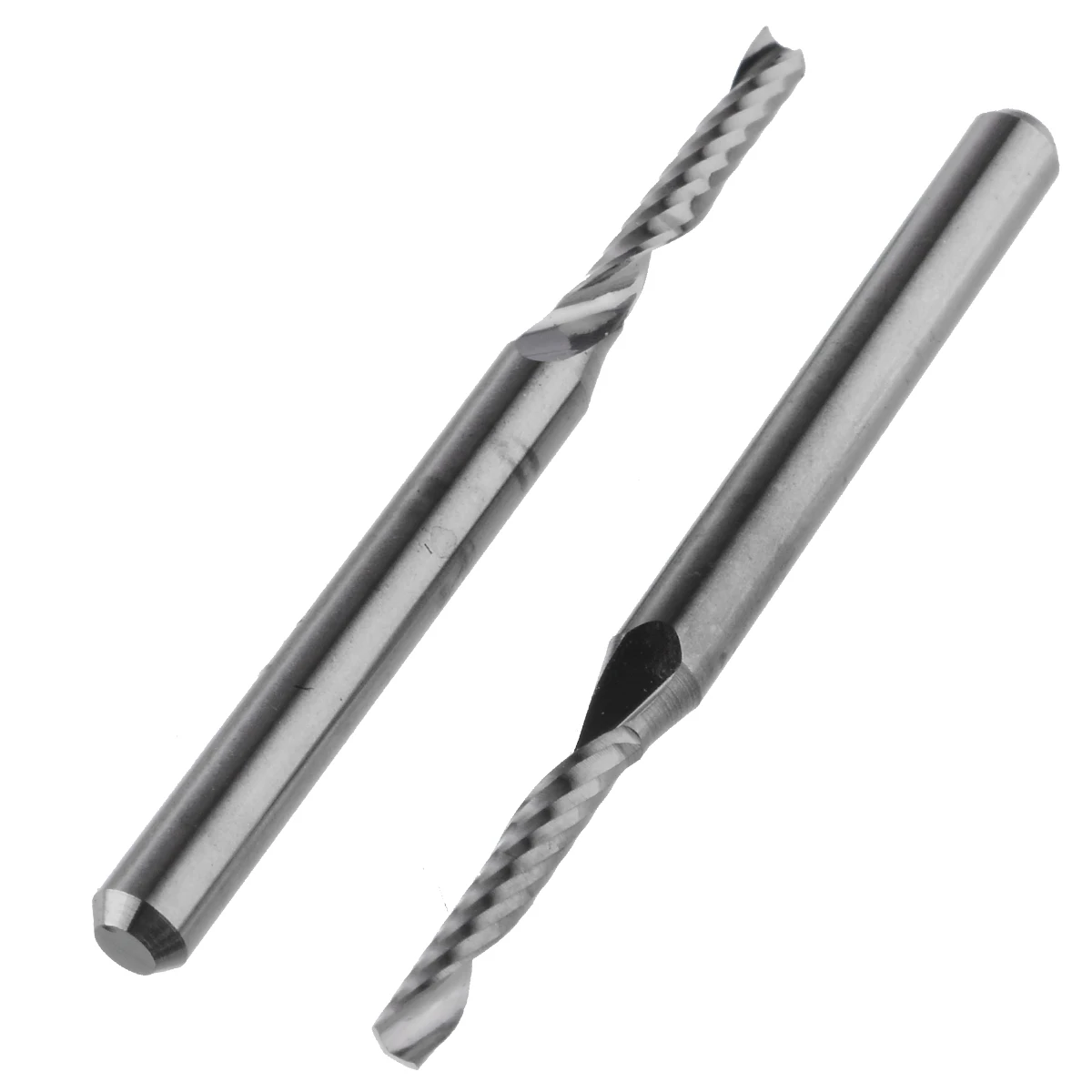 10pcs 3.175mm Single Flute End Mill Carbide Spiral CNC Router Bit 1/8