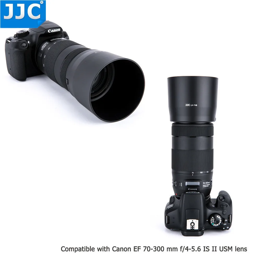 JJC ABS бленда объектива для Canon EF 70-300 мм f/4-5,6 IS II USM Замена объектива ET-74B