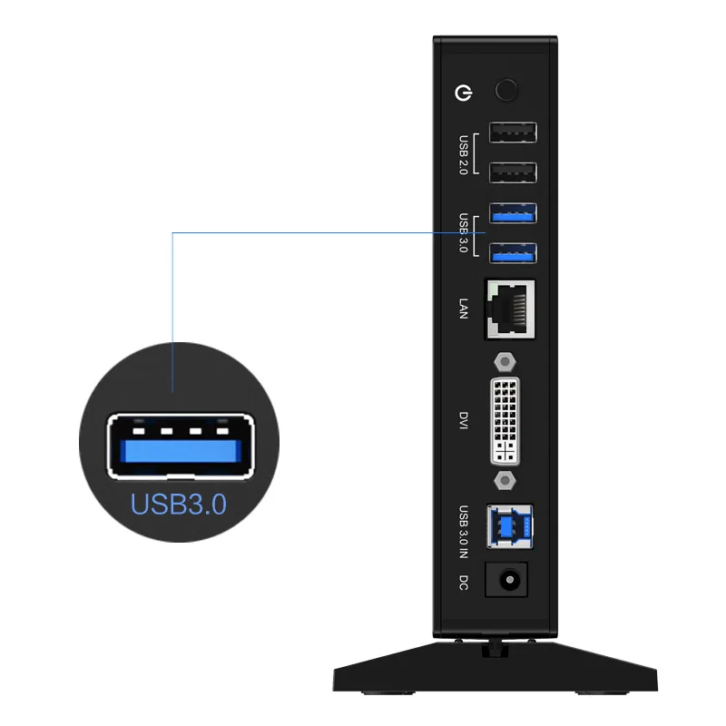 ORICO U3HV-S1 USB3.0 и USB2.0 Gigabit Ethernet DVI док-станция ноутбука и поверхности для Windows и Mac OS-черный