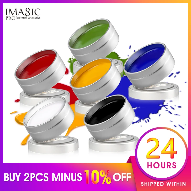 IMAGIC رسم على الوجه الجسم ماكياج الفن اللوحة الرسم الصباغ فلاش توهج اللون يتوهم الطلاء ل حزب هالوين يتوهم كرنفال IMAGIC رسم على الوجه الجسم ماكياج الفن اللوحة الرسم الصباغ فلاش توهج اللون يتوهم الطلاء ل حزب هالوين يتوهم كرنفال