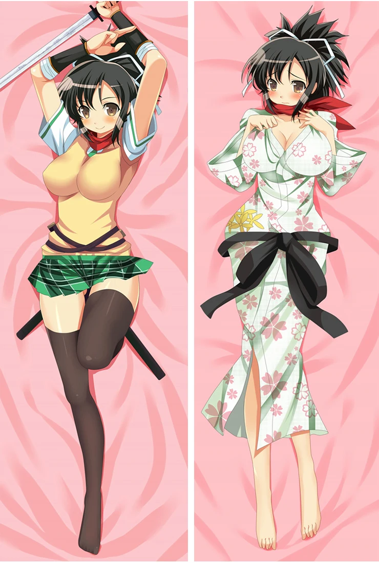 

Anime Cartoon Senran Kagura Skirting Shadows Asuka Double Bolster Hugging Dakimakura Pillow Case Cover 64102