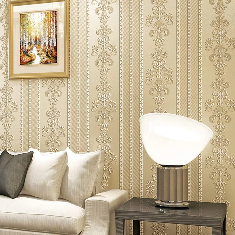European Modern Luxury Minimalist Non-woven Stripe Wallpaper Roll 2 Colors 5.3㎡ European Modern Luxury Minimalist Non-woven Stripe Wallpaper Roll 2 Colors 5.3㎡