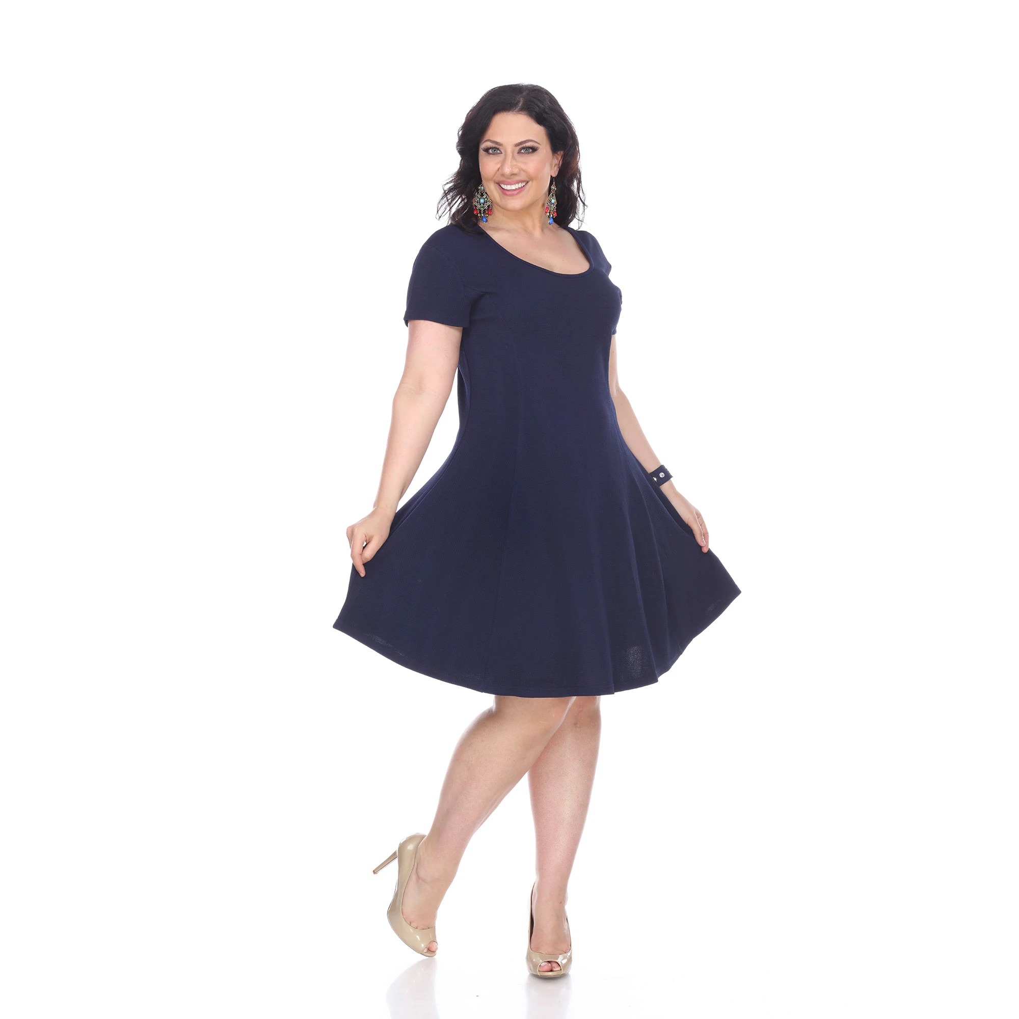 Plus Size Cara Dress - Navy (1)