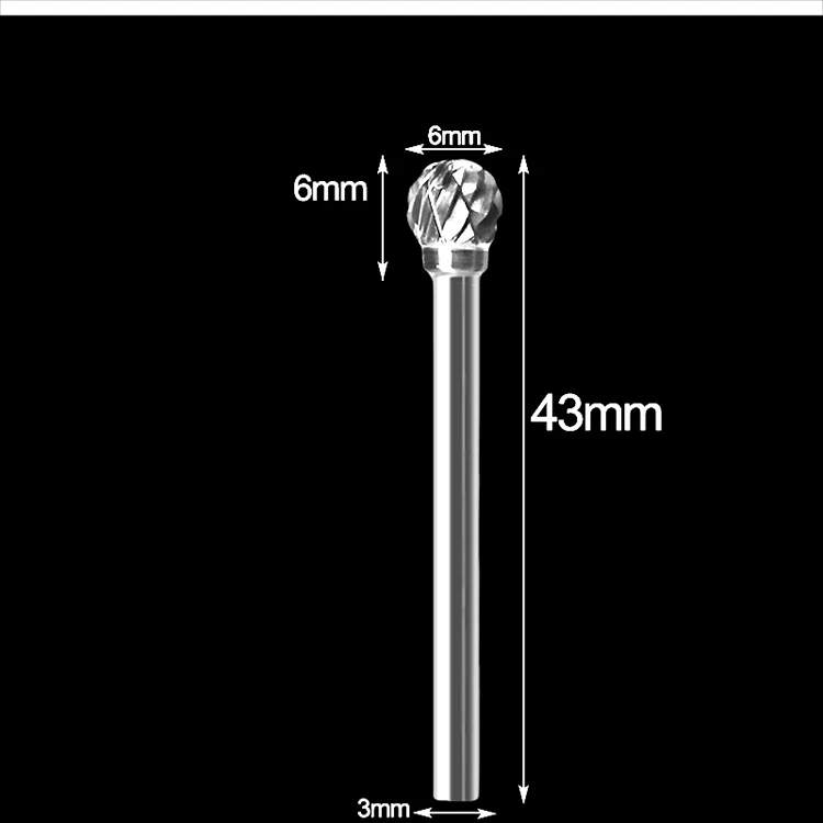 3x6 мм Вольфрамовая сталь карбидные сверла резак роторный инструмент Burr двойной алмазной резки ротационный Полирующий инструмент