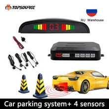 Авто светодиодный датчик парковки парктороник Дисплей 4 Сенсор s обратный резервный вспомогательный радар детектор легким сердцем монитор Системы