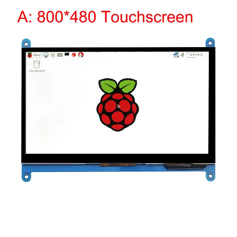 7 дюймов Raspberry Pi 4 Модель B 3B Plus ЖК-дисплей сенсорный экран 1024*600 800*480 HDMI TFT+ держатель для Nvidia Jetson Nano PC - Цвет: 800x480 Screen