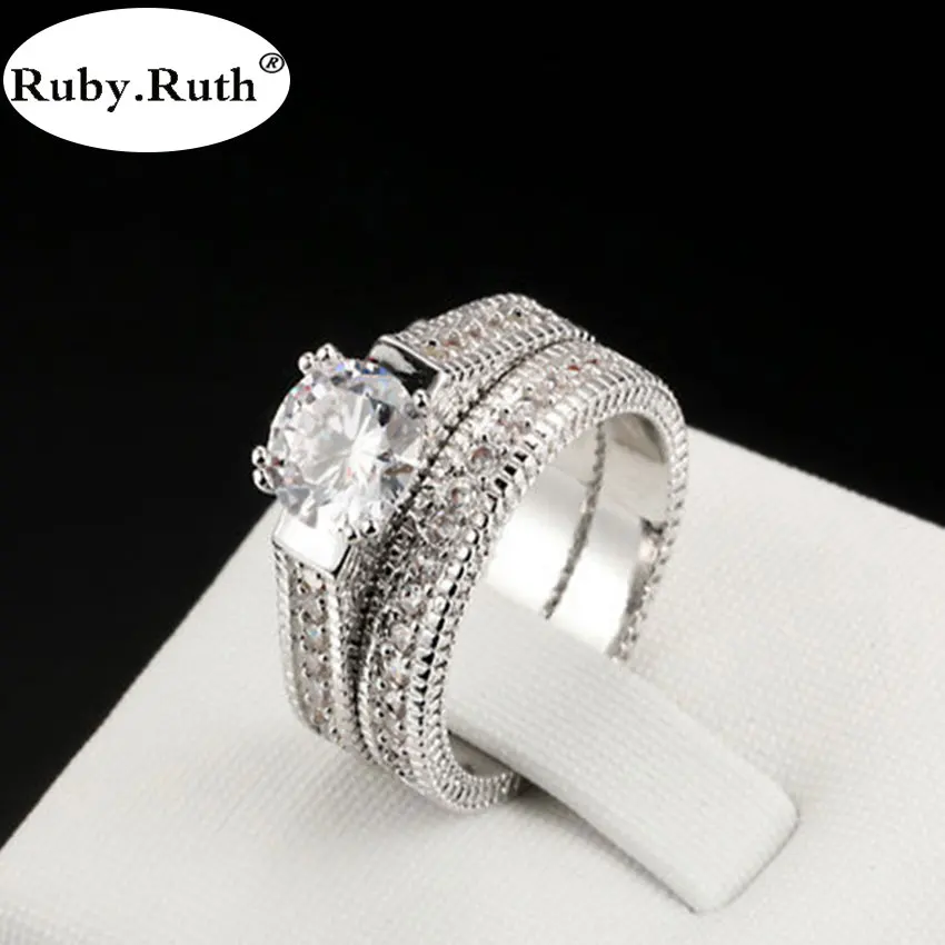 AliEXpress Engagement Ring for Women Wedding Band zircon crystal Rings for Women Silver Color Jewelry Ring set wholesale Aliexpress : image AliEXpress Engagement Ring for Women Wedding Band zircon crystal Rings for Women Silver Color Jewelry Ring set wholesale Aliexpress