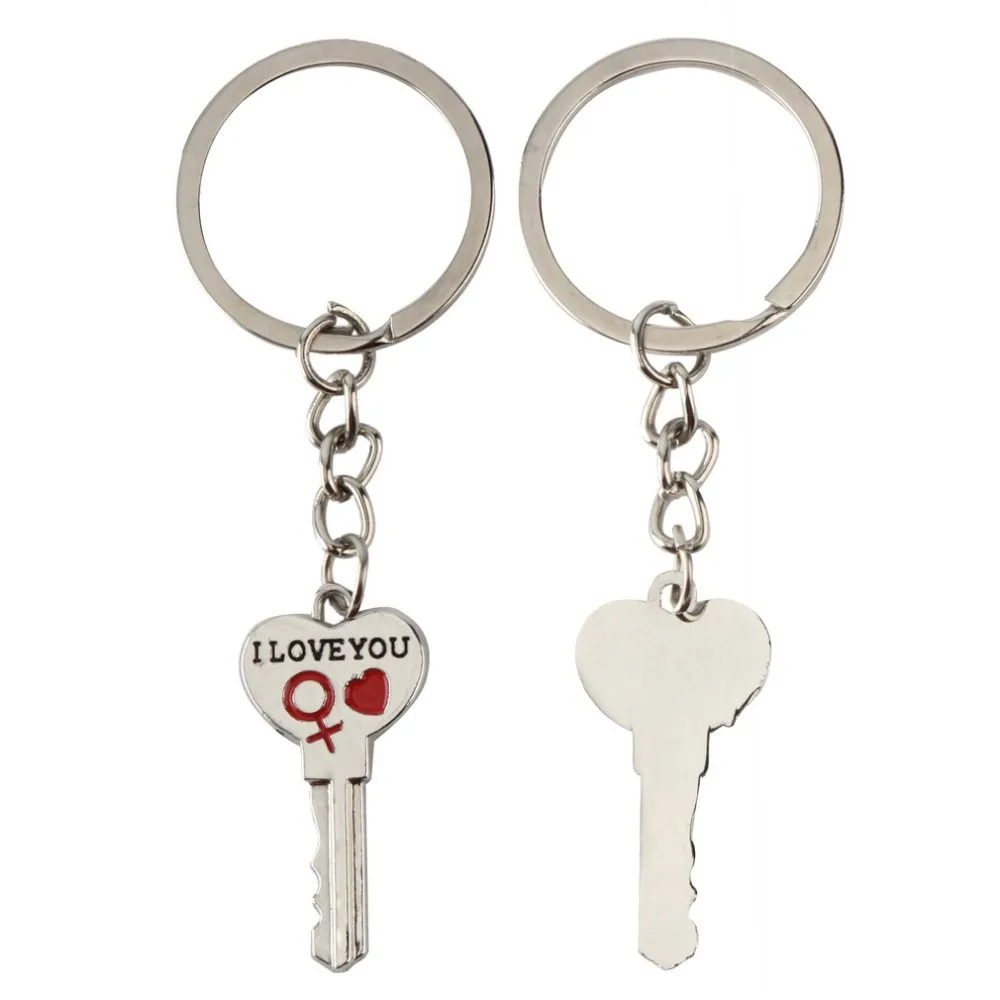 Key Couple Key Chain Ring Keyring Keyfob New 1 Pair /"I Love You/" Heart+Arrow