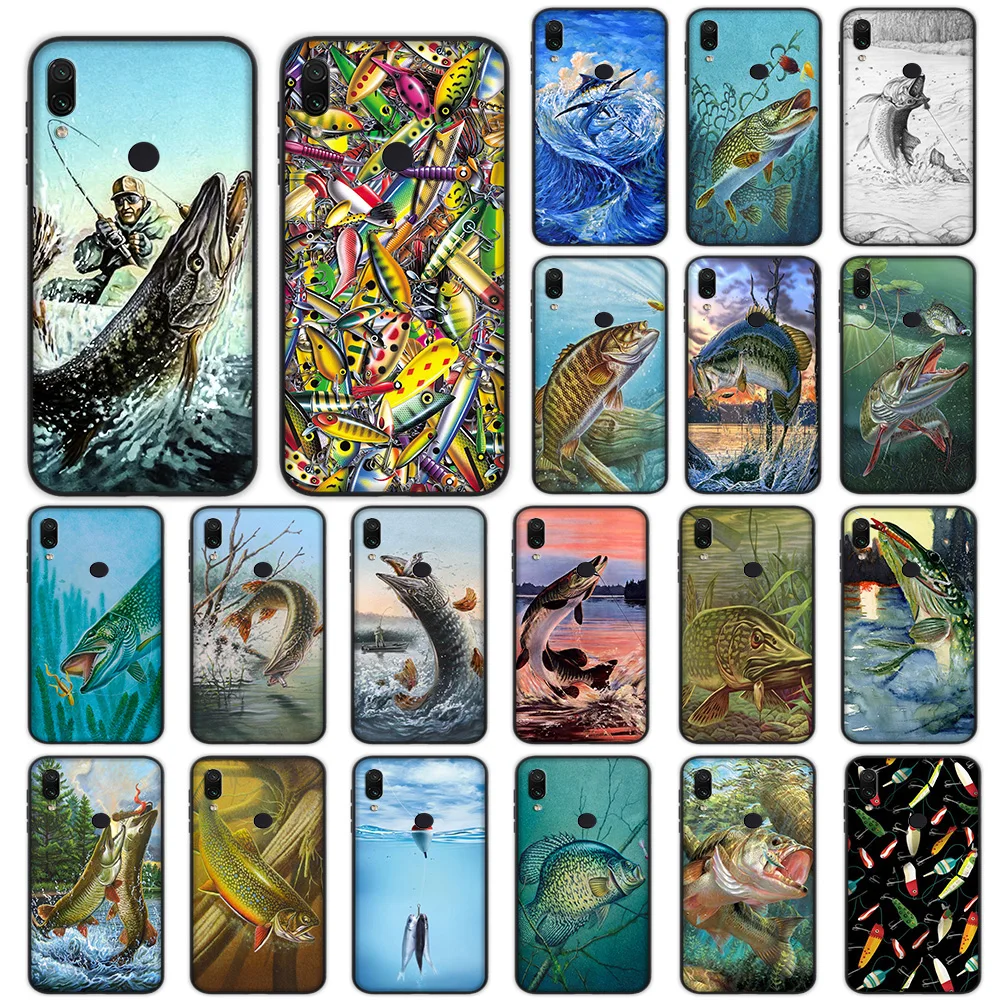 

Pike Fish Art Fishing Lure Soft Case for Xiaomi Redmi Note 4 4X 6 7 8 Pro 5 Plus 5A 6A Cover